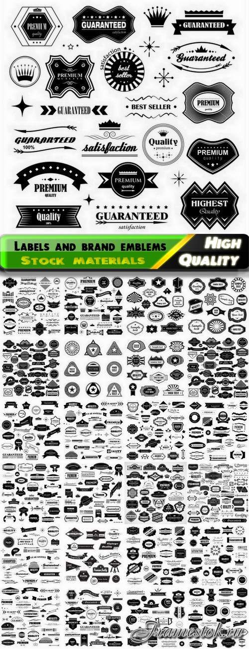 Labels and brand emblems and company logo 25xEPS