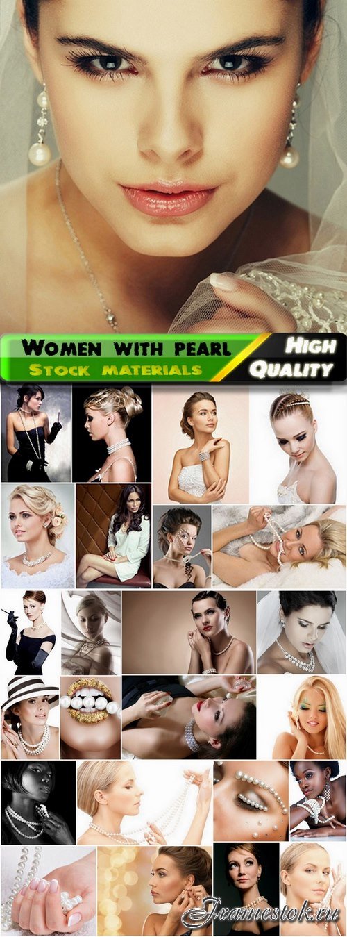Stylish women with pearl jewelry - 25 HQ Jpg