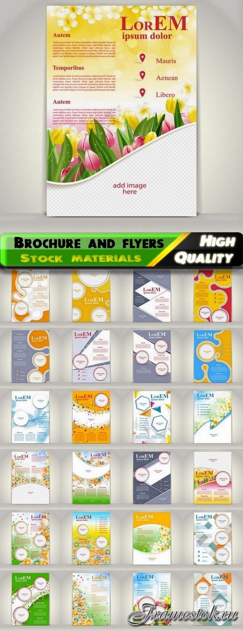 Brochure and flyers template design in vector from stock #77 - 25 Eps