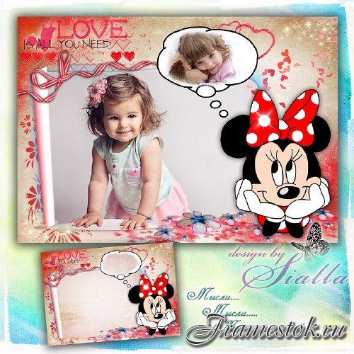 Photo frame -  Thought Minnie Mouse