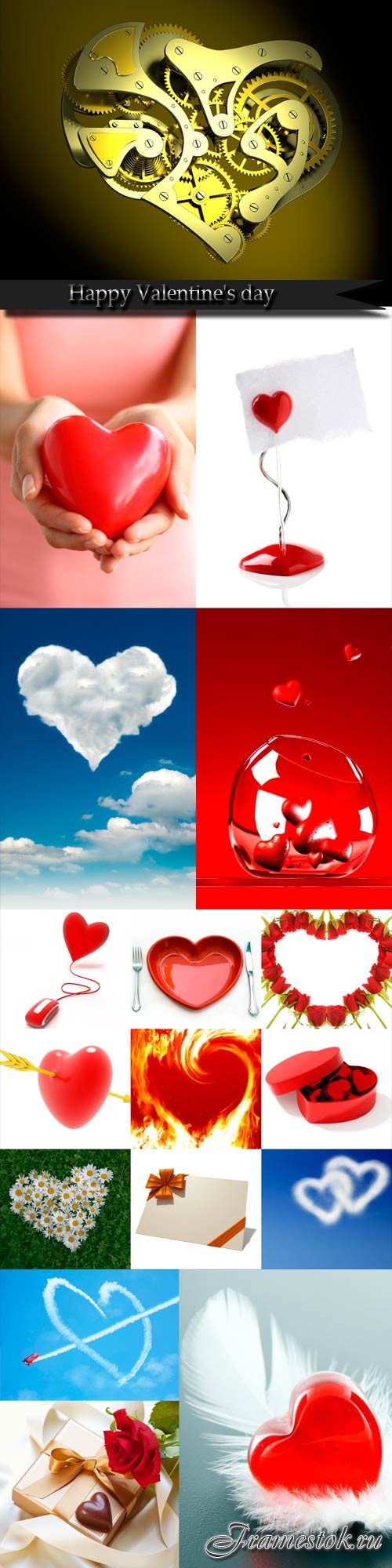 Happy Valentine's day raster graphics