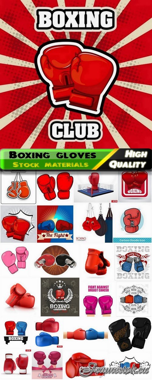 Sporting boxing gloves for fighting - 25 Eps