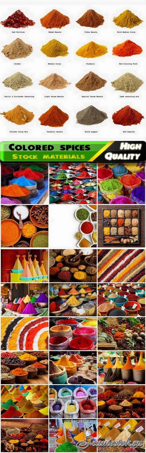 Colored spices for cooking various dishes - 25 HQ Jpg