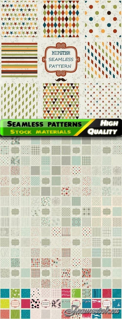 Abstract  Seamless patterns in vector set from stock #38 - 25 Eps