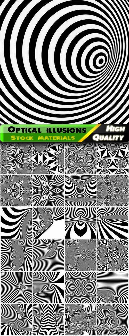 Creative abstract backgrounds with optical illusions - 25 Eps