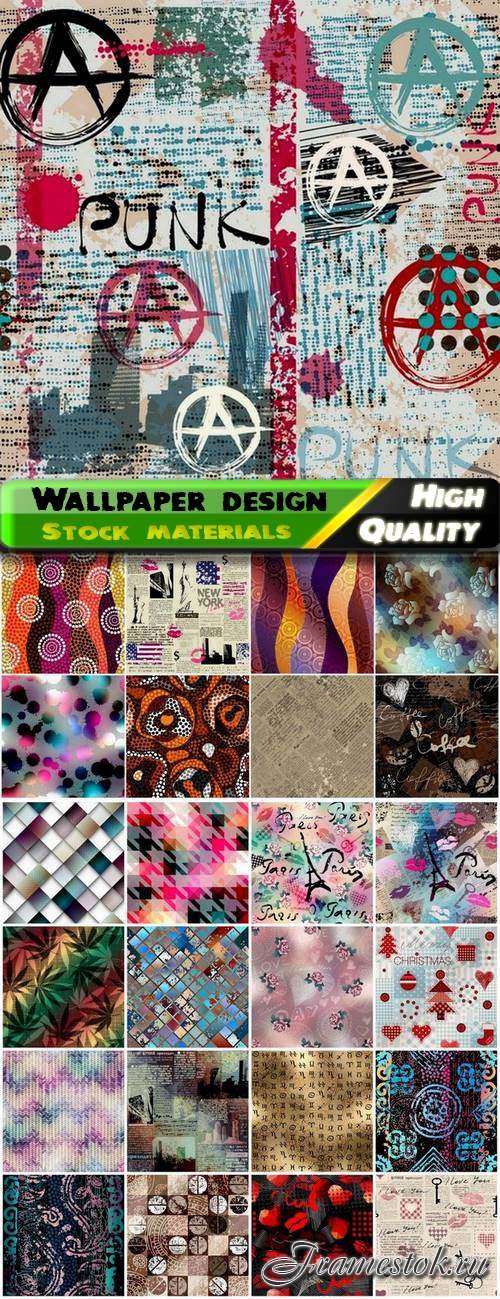 Creative seamless patterns for wallpaper design - 25 Eps