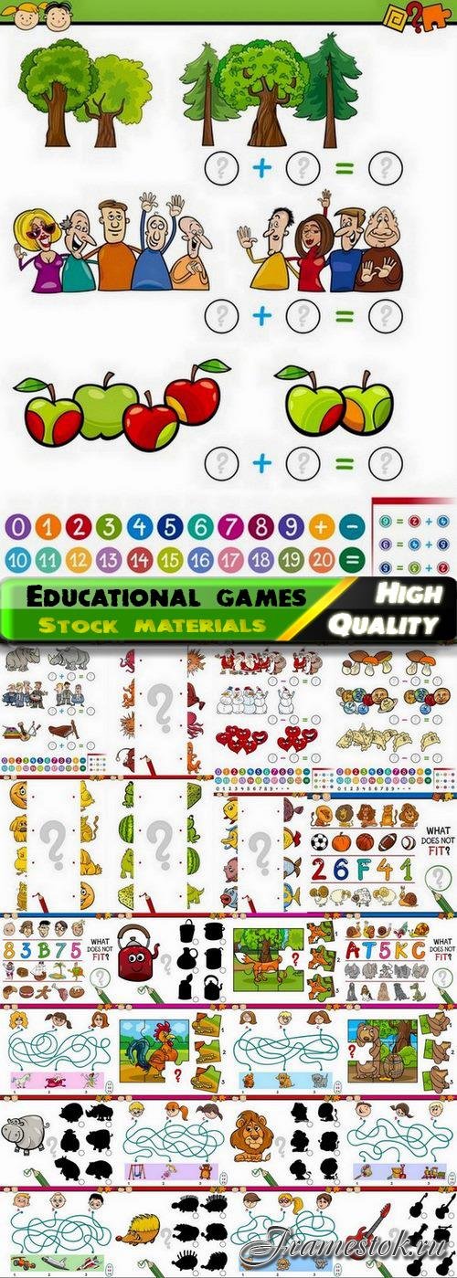 Various colorful educational games for children - 25 Eps
