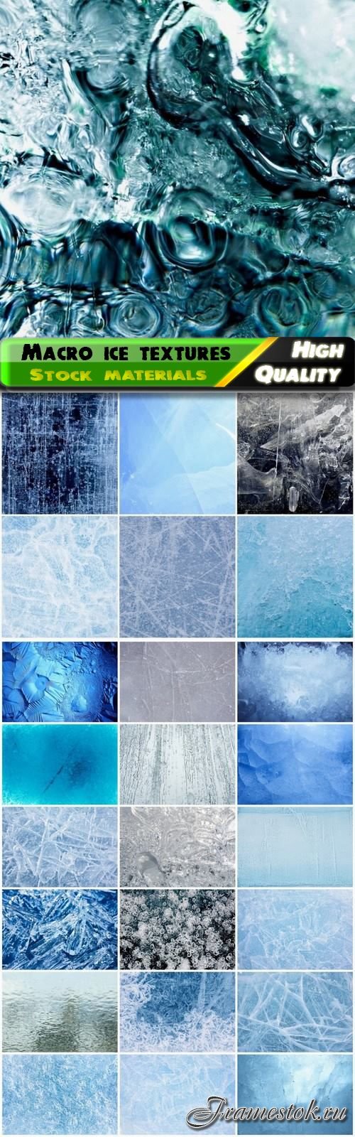 Macro blue ice textures and backgrounds - 25 HQ Jpg