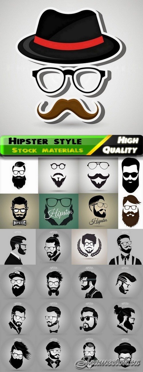 Hipster Style design elements in vector from stock #5 - 25 Eps
