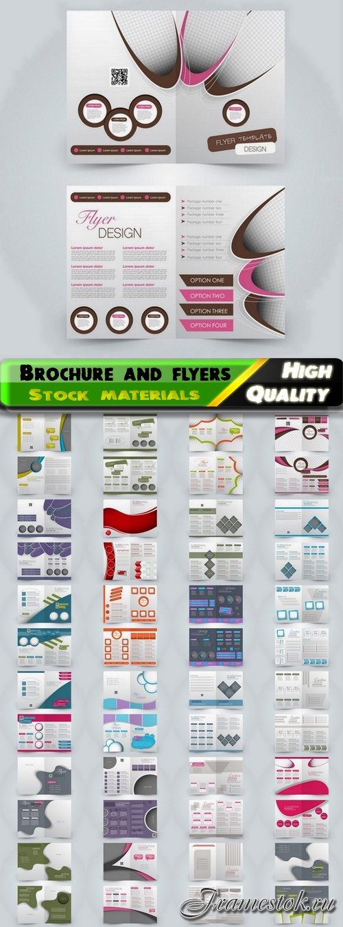 Brochure and flyers template design in vector from stock #86 - 25 Eps
