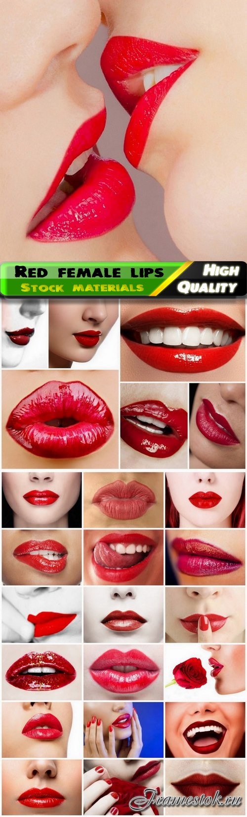 Beautiful red female lips - 25 HQ Jpg