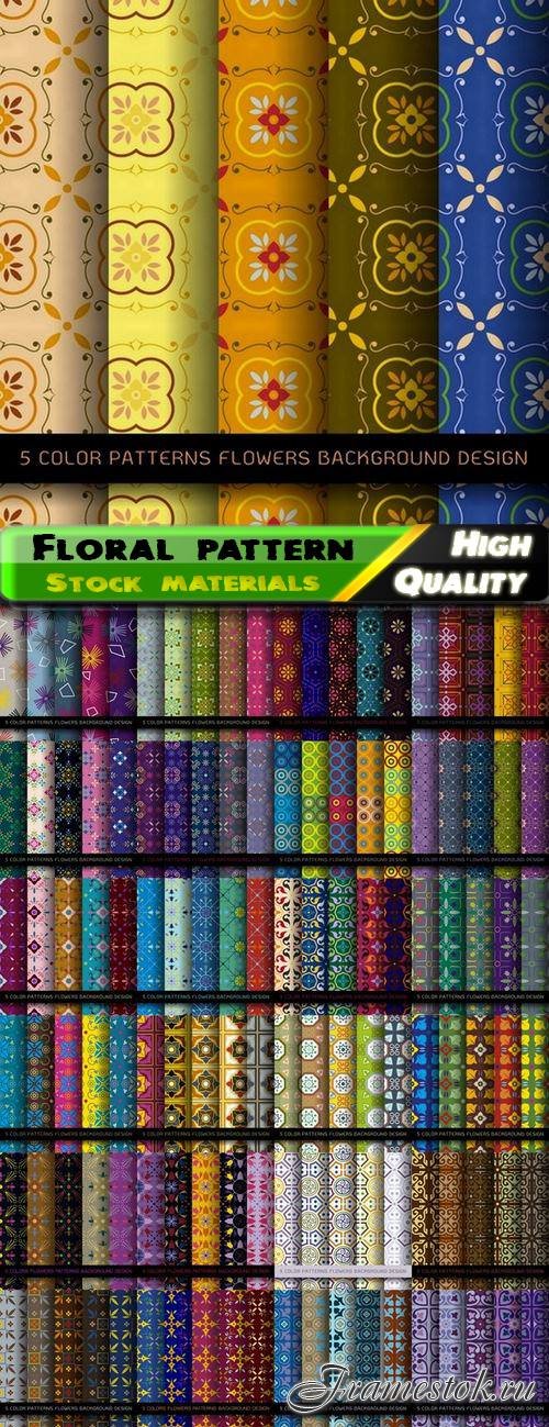 Floral seamless pattern and ornament for wallpaper or textile - 25 Eps