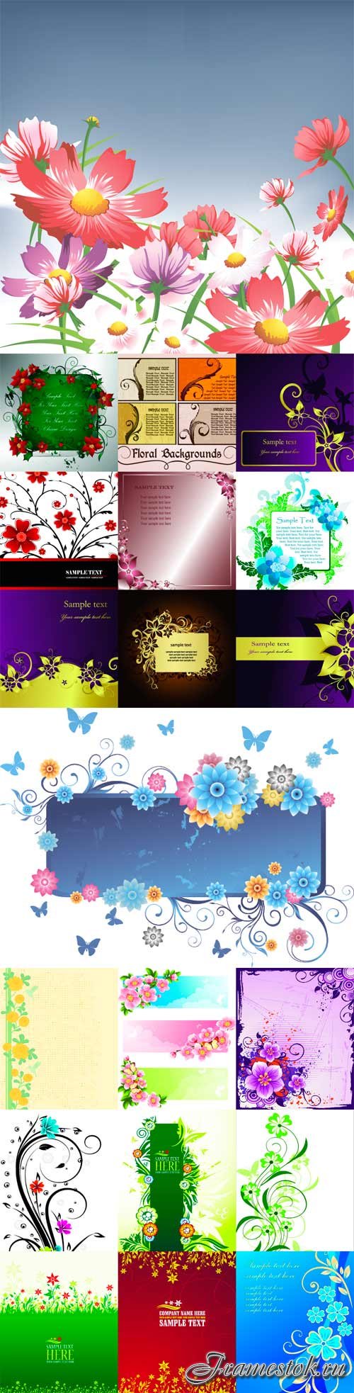 Stock vector different flowers