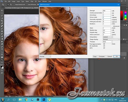 Фильтры: GREYCstoration - Photoshop CC 2014 Oil Paint FREE alternative
