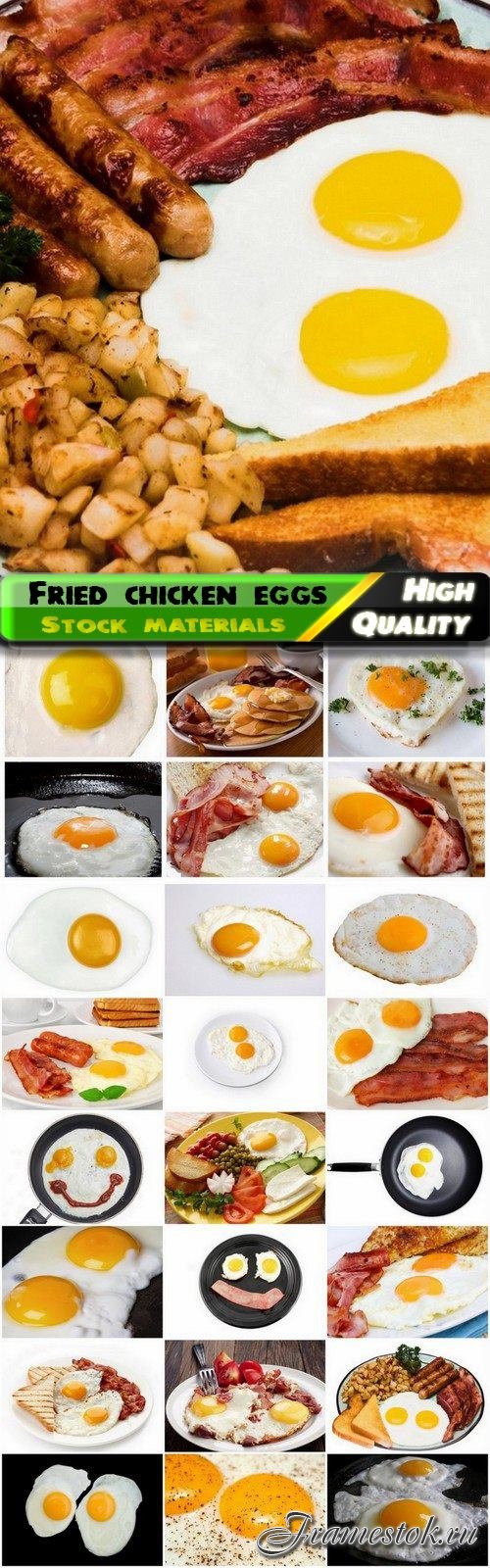 Breakfast UK is fried chicken eggs with side dish - 25 HQ Jpg