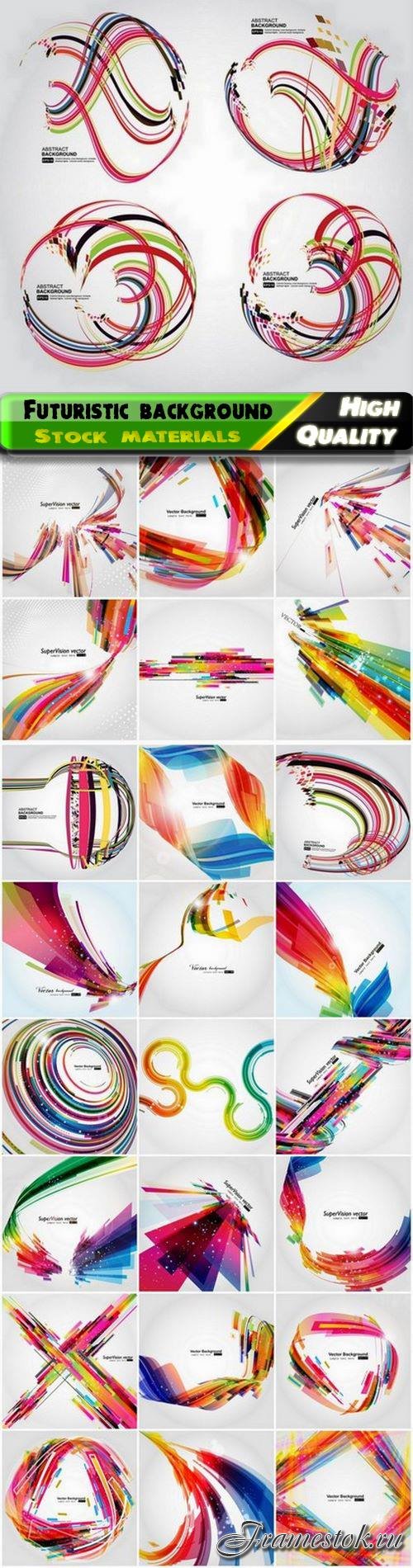 Abstract colorful futuristic techmnological bright background - 25 Eps