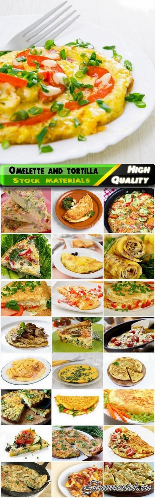 Spain breakfast omelette and tortilla with vegetables - 25 HQ Jpg