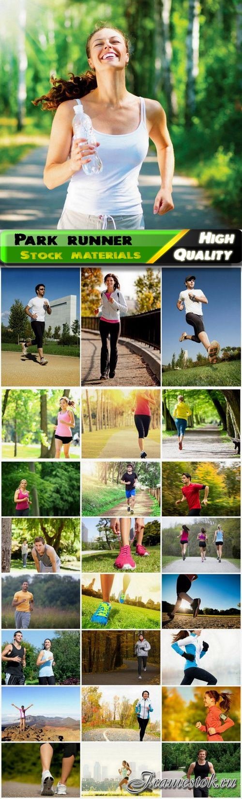 Park runner and sporting people with perfect body outdoor run - 25 HQ Jpg