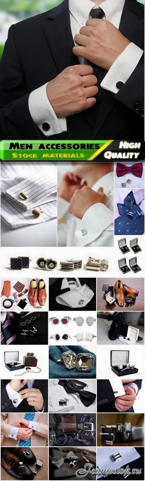 Men accessories - suit cufflinks bow tie shoes - 25 HQ Jpg