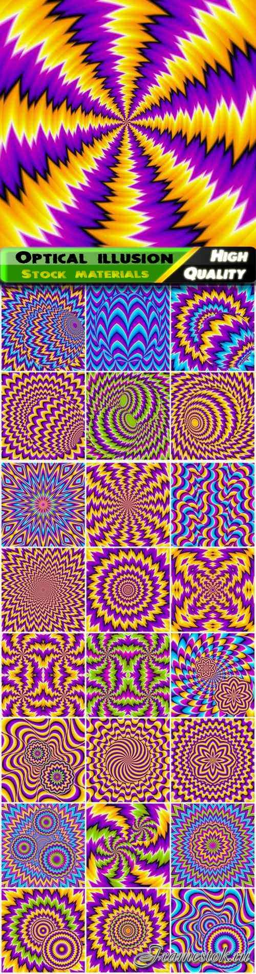Abstract colored psychological background with optical illusion - 25 Eps