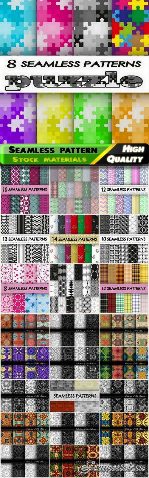 Seamless pattern and ornament for wallpaper or textile design - 25 Eps