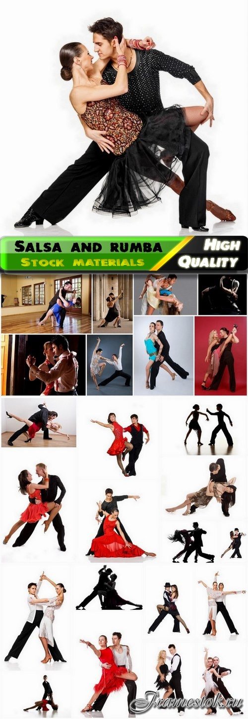 Man and woman dancer dance is salsa and rumba - 25 HQ Jpg