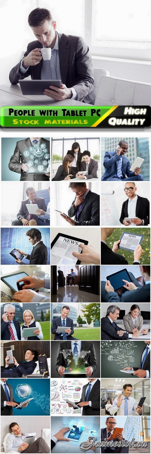 Business people with Tablet PC creative concept - 25 HQ Jpg