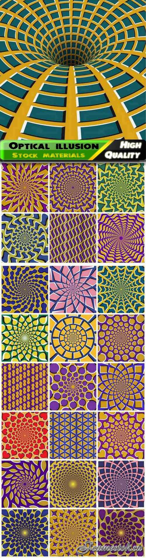 Abstract colored psychological background with optical illusion 2 - 25 Eps