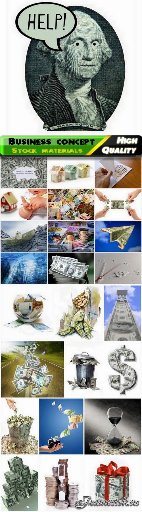 Creative business concept with currency money and coin - 25 HQ Jpg