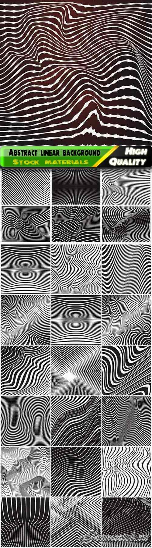 Abstract linear background with optical illusion creative art - 25 Eps