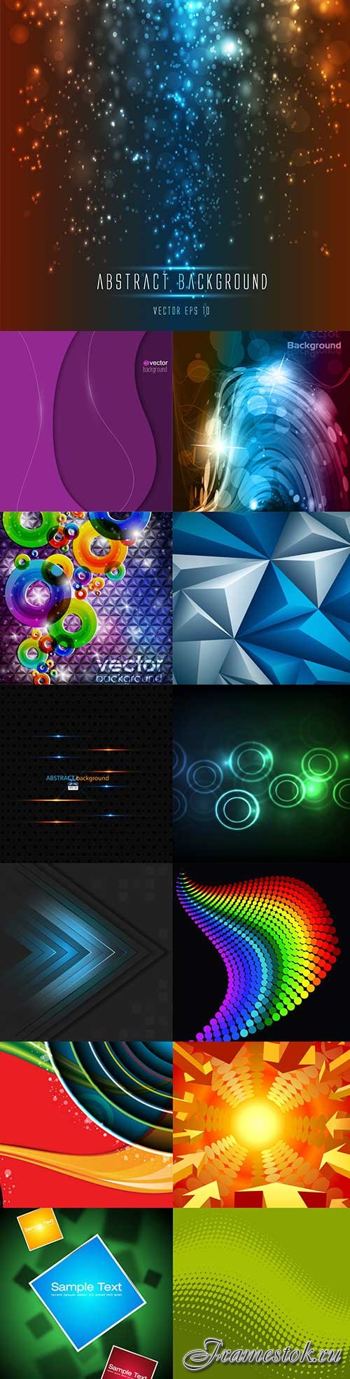 Bright colorful abstract backgrounds vector -50
