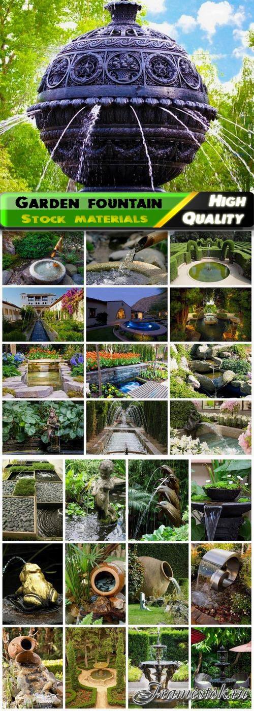 Nature garden and landscape with fountain - 25 HQ Jpg
