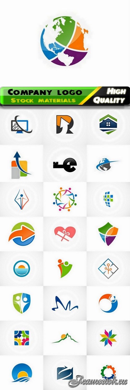 Business company badge logotype and logo emblem 21 - 25 Eps