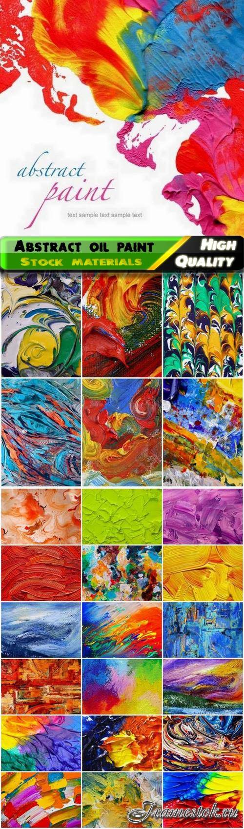 Abstract oil paint texture and creative colorful background - 25 HQ Jpg