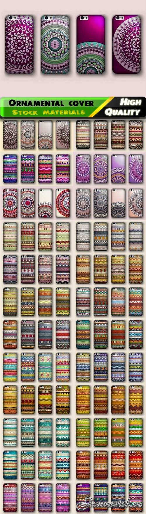 Covers for mobile phone with ethnic mandala ornament - 25 Eps