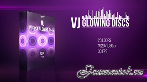 VJ Purple Glowing Discs - Motion Graphics (Videohive)