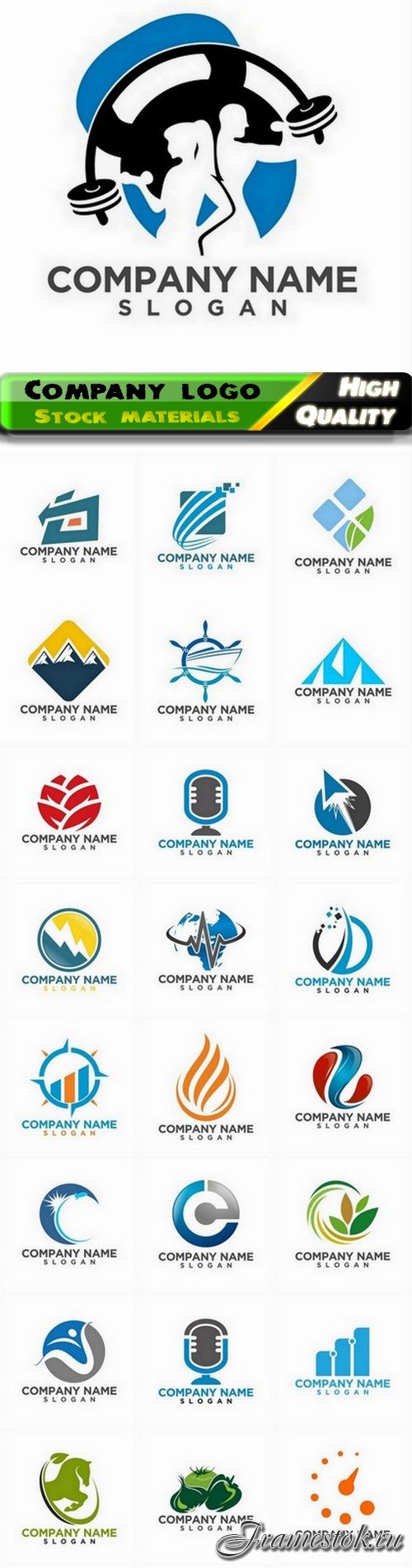 Business company badge logotype and logo emblem 26 - 25 Eps