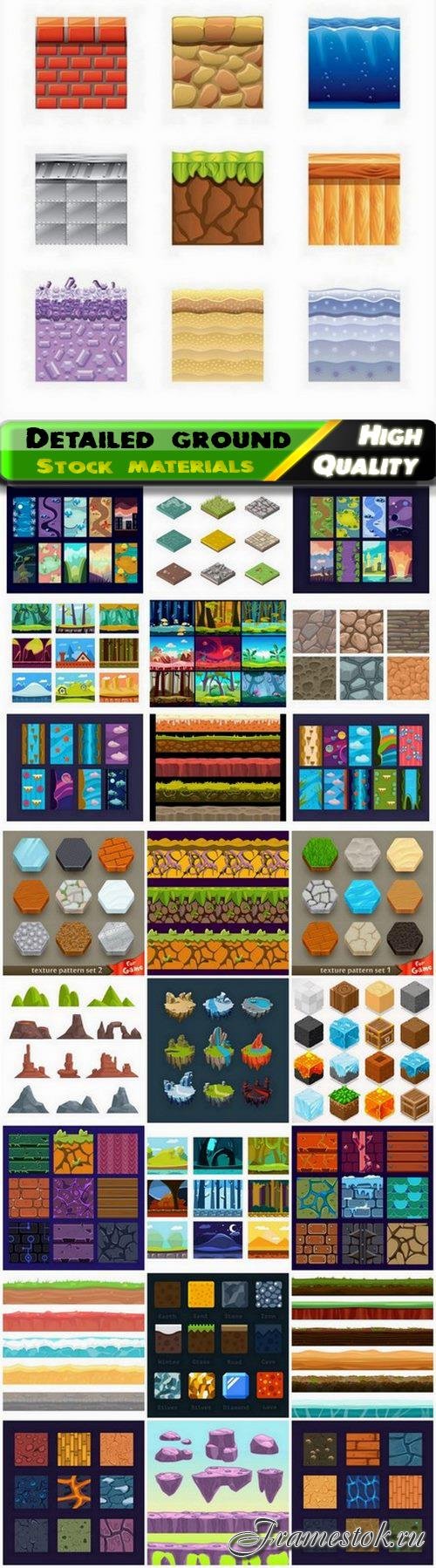Detailed ground and landscape element for game creation - 25 Eps