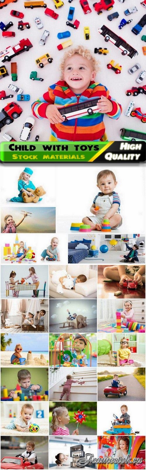 Happy child and kids play with toys - 25 HQ Jpg