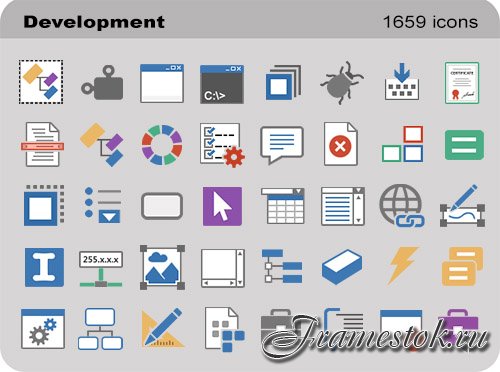 Development Set - Pure Flat Toolbar Stock Icons
