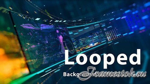 Looped Background With 3D Screens - Project for After Effects (Videohive)