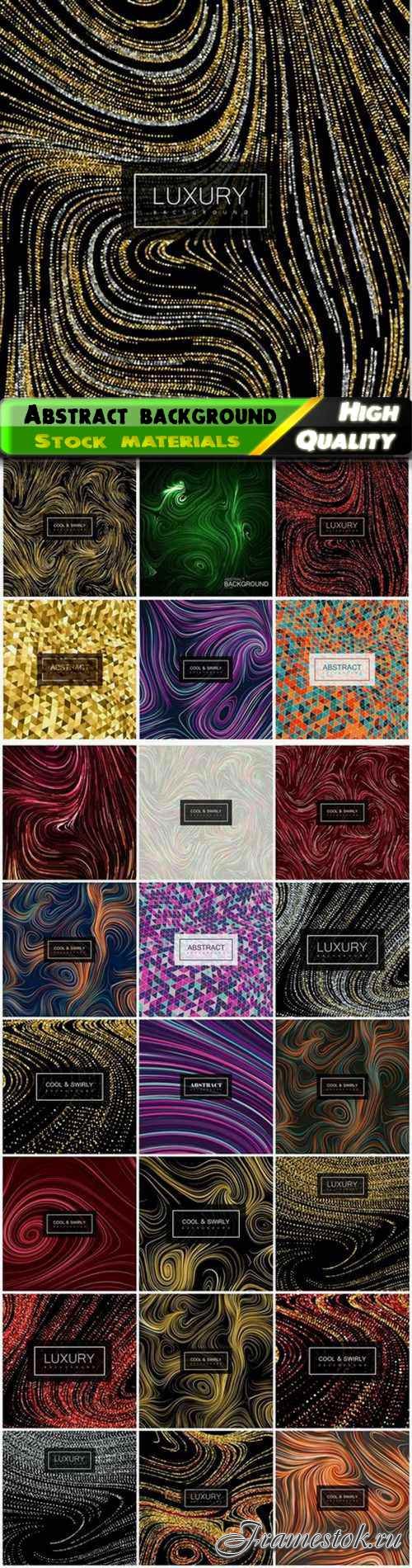 Geometric and curly and colored shiny abstract background - 25 Eps