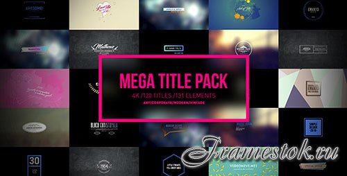 Mega Titles 4K Project - Project for After Effects (Videohive)