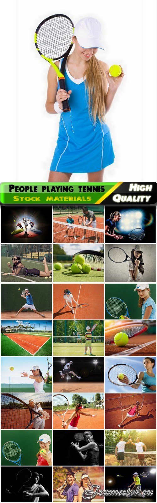 People playing tennis on the field with tennis rackets - 25 HQ Jpg