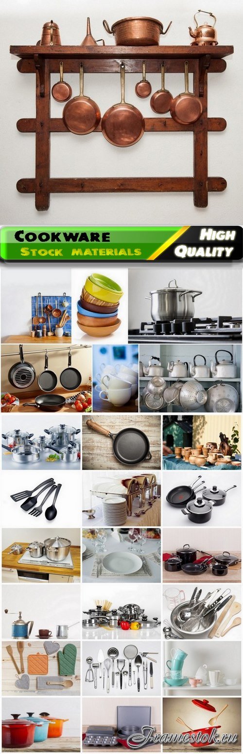 Cookware and kitchenware on a kitchen table - 25 Hq Jpg