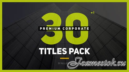 30+1 Premium Corporate Titles Pack - Project for After Effects (Videohive)