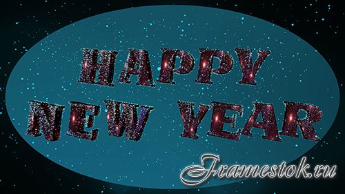 Happy new year inscription footage 