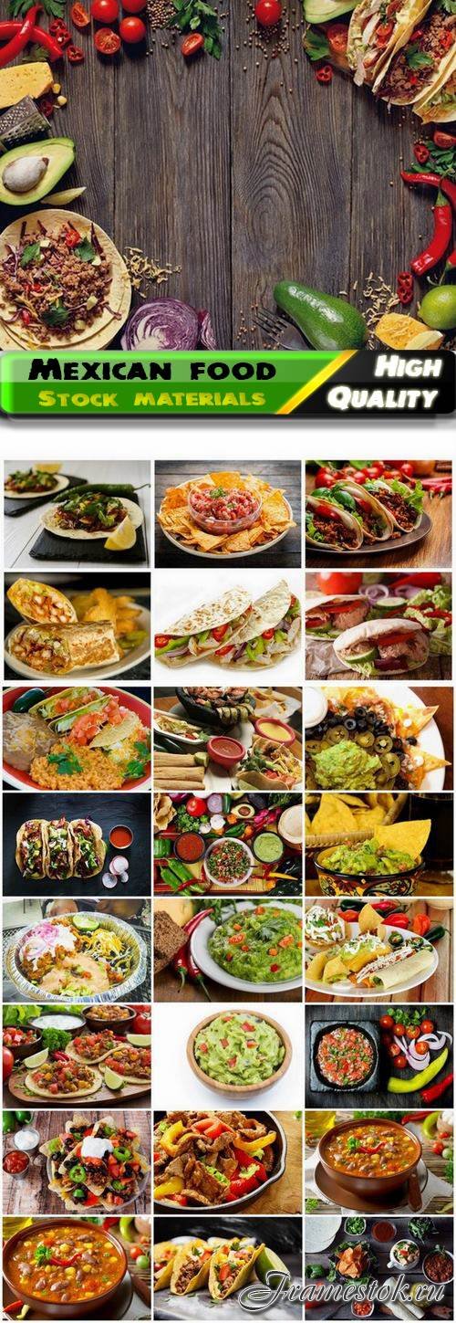 Mexican nachos and tacos and other food - 25 Eps