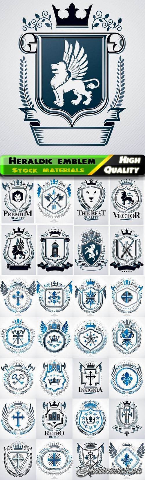 Heraldic emblem and stamp with coat of arms 2 - 30 Eps
