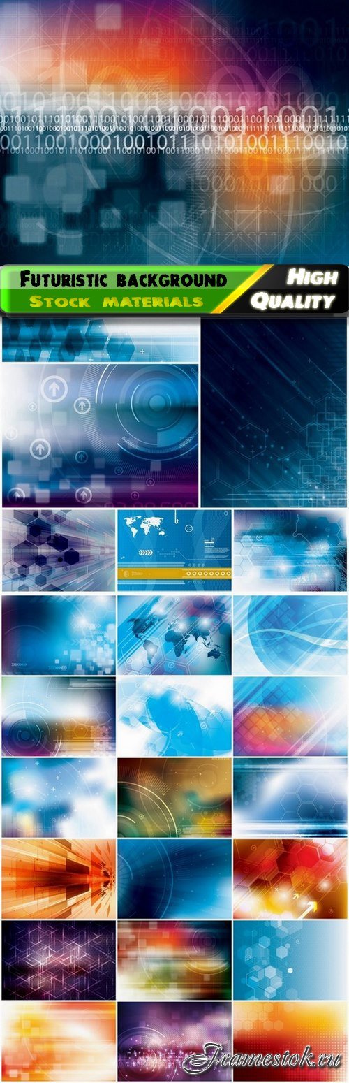 Abstract future futuristic technological background - 25 Eps